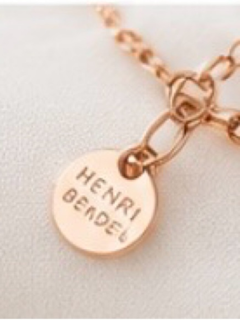 Henri Bendel Rose Gold Pavé Circle Slider Necklace - Picture 5 of 5